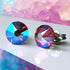 Siam Shimmer Crystal Titanium Earrings, 6.5mm